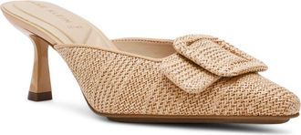 Anne Klein Cassia Kitten Heel Mule in Natural Raffia at Nordstrom, Size 6.5