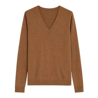iBlues V-neck Knitwear, female, Brown, Size: XL V-neck Knitwear