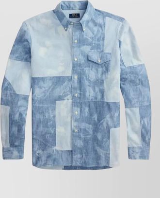 Polo Ralph Lauren patchwork long sleeve button collar shirt