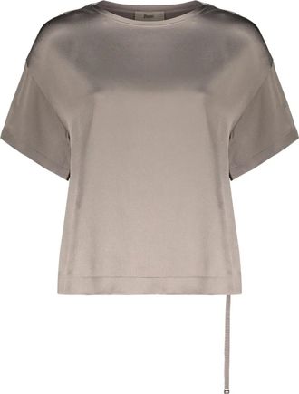 Herno Blusa asimmetrica a maniche corte - Toni neutri