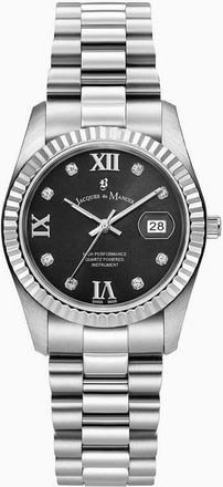 Jacques du Manoir Inspiration Roman Diamond Black Dial Ladies Watch JWL01308
