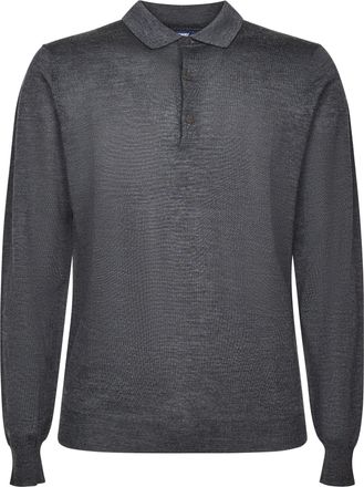 K-Way Rey Wool Silk Cashmere Polo Sweater