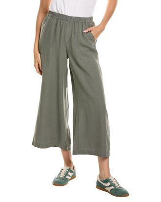 Splendid Angie Crop Linen-Blend Palazzo Pant