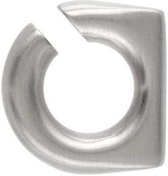 Rick Owens Silver Round Prong Ear Cuff
