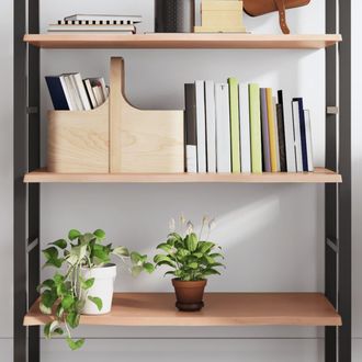 vidaXL Vidaxl - Estante De Pared Madera De Roble Tratada Marr&oacute;n Claro 80x50x2cm