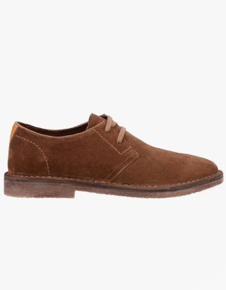 Hush Puppies Mens Hush Puppies SCOUT Mens Suede Leather Derby Shoes Tan - Brown - Size: 11