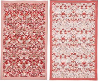 Spode Set Of 2 Morris & Co. Strawberry Thief Assorted Tea Towels