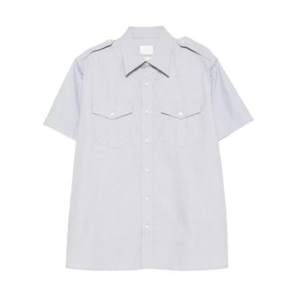 A.P.C. Short Sleeve Shirts, male, Gray, Size: XL Policeman Shirt
