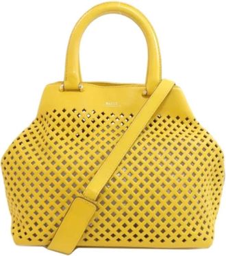 Bally Pre-owned Handbags, female, Yellow, Size: ONE SIZE Pre-owned Leather handbags