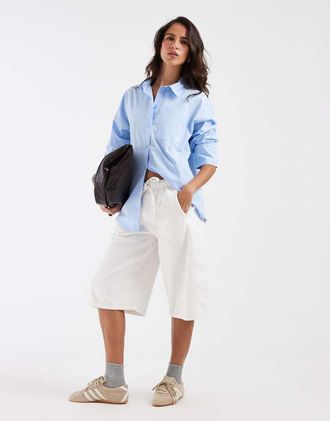 adidas Originals camicia a maniche lunghe azzurro chiaro-Blu