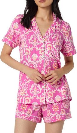 Bedhead Pajamas Print Stretch Organic Cotton Short Pajamas in Luxe Leopard at Nordstrom, Size X-Small