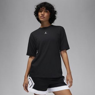 Nike Jordan Womens Jordan Sport Diamond Short-Sleeve Top in Black | FN5116-010