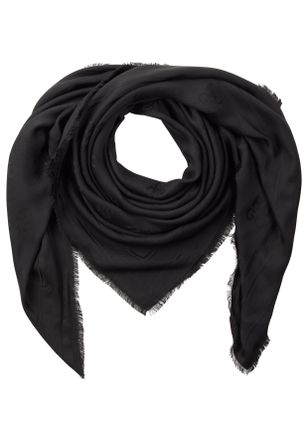 HUGO BOSS Schal HUGO Alyin, Damen, schwarz 001, Web, Kunstfaser, gemustert, unifarben, Modet&uuml;cher Schal, mit Print-Details