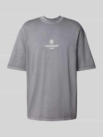 Pegador Oversized T-Shirt mit Label-Print Modell BAYLOR in Anthrazit, Gr&ouml;&szlig;e XS