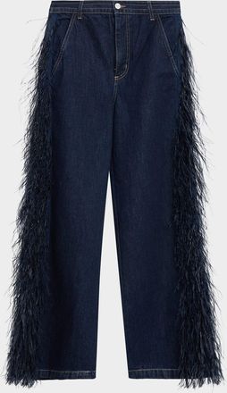 TWP Mott St Jeans with Feathers in Heavy Denim