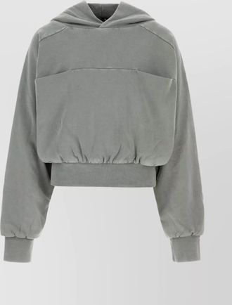 Entire studios grey cropped cotton sweatshirt