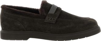 Brunello Cucinelli Penny Loafer - Dames - Loafers - Bruin - 39 EU - Leer - Schoenen