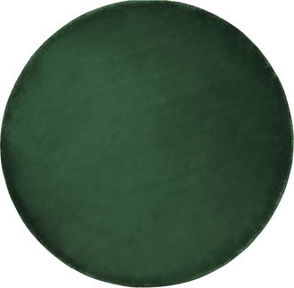 Beliani Beliani - Alfombra De Viscosa Verde Oscuro 140 Cm Pelo Corto Sala De Estar Gesi Ii