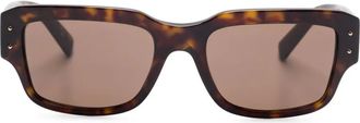 Dolce & Gabbana Eyewear Occhiali da sole con placca logo - Marrone