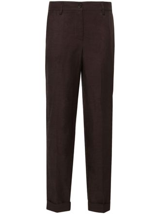 P.A.R.O.S.H. high-waist tapered trousers - Brown