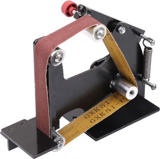 Elle Adaptador De Lijadora De Banda Ej.life Para Amoladora Angular, Accesorio Para Pulido Y Lijado De Tubos, Rosca M&eacute;trica M14, 5 Bandas Abrasivas, Herrami