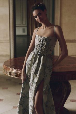 V. Chapman Margaret Brocade Mermaid Dress