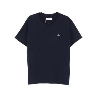 Vivienne Westwood T-Shirts, male, Blue, Size: M Classic T-shirt Multicolour Orb