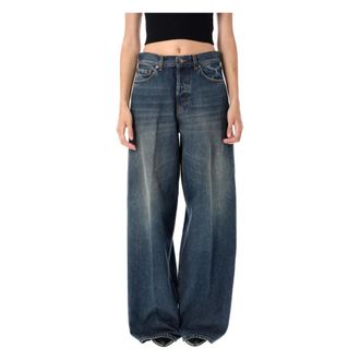 Haikure Intense Blauwe Denim Jeans - Dames - Loose Fit Jeans - Blauw - W28 - Denim - Jeans