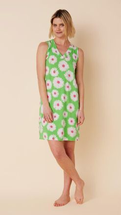 The Cats Pajamas Pima Knit Nightgown in Daisies For Days at Nordstrom, Size X-Small