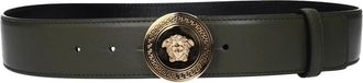 Versace Accessoires, Heren, Groen, 100 CM, Leer, Regular Leren Riem F83494