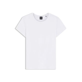 BOSS Slim-fit T-shirt in a cotton-silk blend with an embroidered logo
