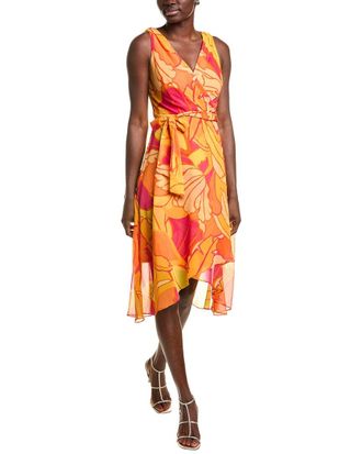 Joseph Ribkoff Chiffon Faux Wrap Dress