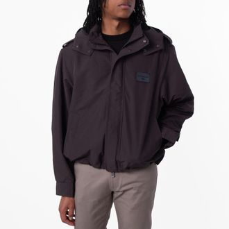 Emporio Armani Logo Applique Blouson Jacket, Brand Size 50 ( US Size 40 )