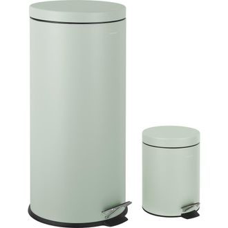 Happimess Oscar 8-Gallon Step-Open Trash Can with FREE Mini Trash Can in Pistachio Gelato at Nordstrom