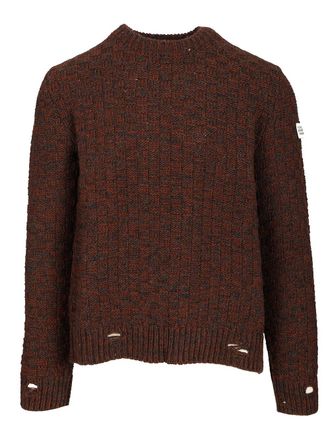 Maison Margiela Wool Blend Sweater Knitwear Marrone-Uomo