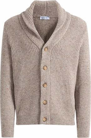 Gran Sasso Sjaalkraagvest - Heren - Vesten - Beige - XL - Kasjmier - Truien & Vesten