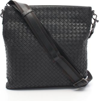 Bottega Veneta Intrecciato Black Intrecciato Shoulder Bag (Pre-Owned)