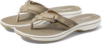 Clarks Breeze Sea Womens Sandals Taupe : 10 B - Medium, Synthetic