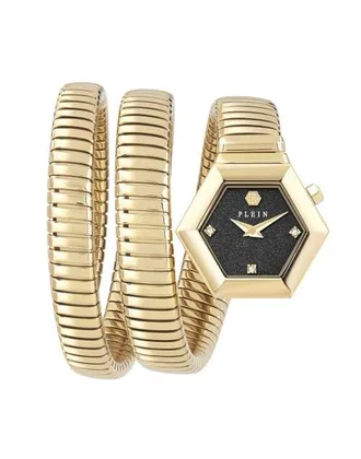 Philipp Plein Watches Hexagon Women in Black/lightgold at Nordstrom