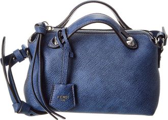Fendi By The Way Soft Mini Denim-Effect Leather Shoulder Bag