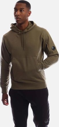 C.P. Company Mens Diagonal Raised Fleece Lens Hoodie - Green - Size: 38