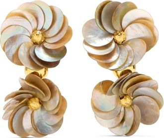 VANINA Orecchini a clip Fleur De Shells - Oro