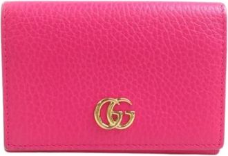 Gucci Pre-owned Vintage Card Case - Dames - Vintage Accessoires - Roze - ONE Size - Leer - Vintage
