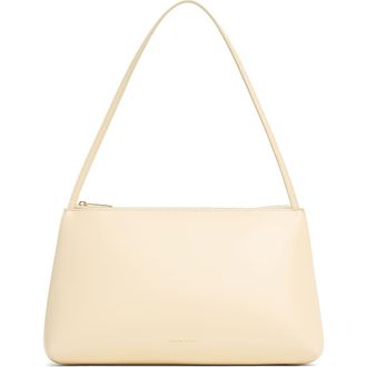 Mansur Gavriel Large Gaia Leather Shoulder Bag in Crema/Ebony at Nordstrom