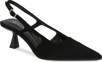 Berness Cleopatra Faux Suede Slingback Pump in Black at Nordstrom Rack, Size 6.5