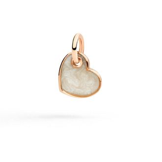 Dodo CIONDOLO CUORE ORO ROSA & SMALTO