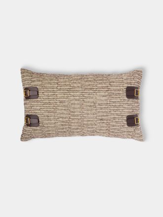 De Le Cuona Nara Buckle Linen and Alpaca Cushion (23.5in/60cm)