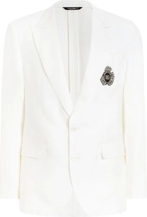 Dolce & Gabbana Blazer con ricamo - Bianco