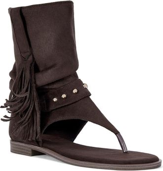 Azalea Wang Rainer Ankle Cuff Sandal in Chocolate at Nordstrom, Size 10