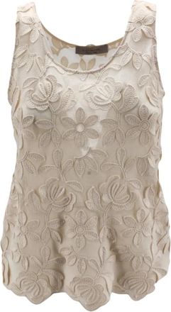 D.exterior Sleeveless Tops - Dames - Tops zonder mouwen - Beige - XS - Tops